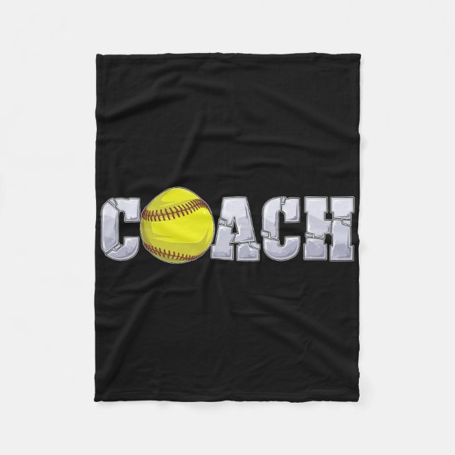 Softll Coach Coaching Istant Coach Softll Team Men Fleece Blanket (Front)