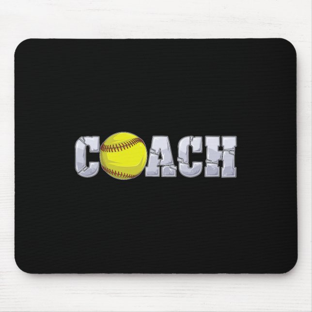 Softll Coach Coaching Istant Coach Softll Team Men Mouse Mat (Front)