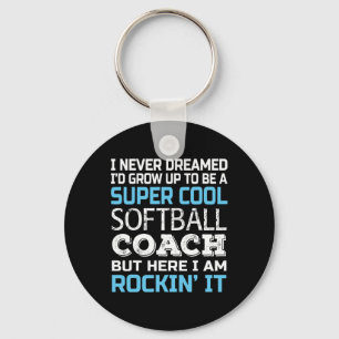 Softll Coach Shirt Funny Gift For Softll Coach Key Ring