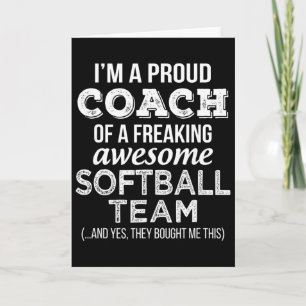 Softll Coach T Shirt Funny Thank You Appreciation  Card