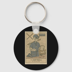 Softll Coach Tarot Card Skeleton Game Day Sport Lo Key Ring