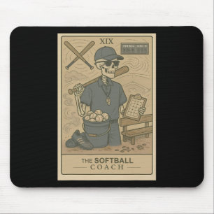Softll Coach Tarot Card Skeleton Game Day Sport Lo Mouse Mat
