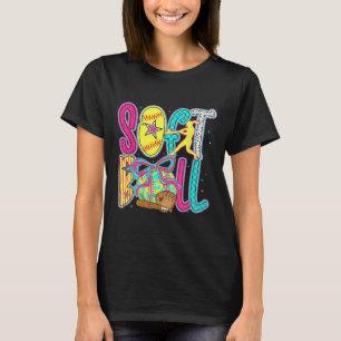 Softll Coquette Bow Game Day Softll Vibes Women Gi T-Shirt