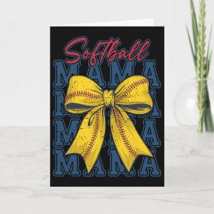 Softll Coquette Bow Softll Mom Game Day Softll Mam Card
