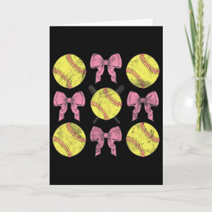 Softll Coquette Bows Game Day Softll Lover  Card