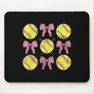 Softll Coquette Bows Game Day Softll Lover  Mouse Mat