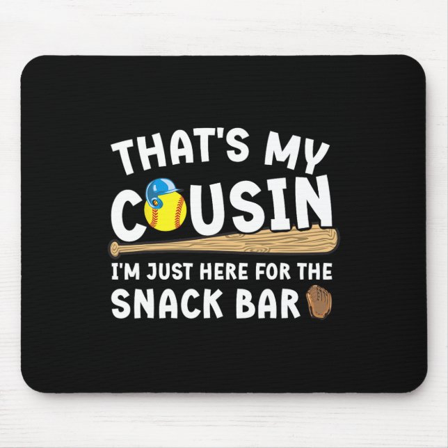 Softll Cousin Funny Cousin Of A Softll Player Cous Mouse Mat (Front)