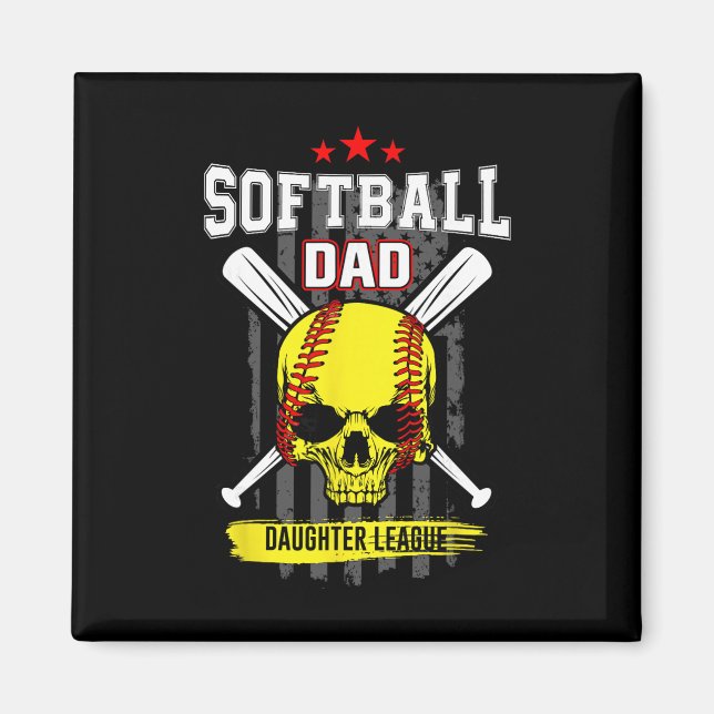 Softll Dad Daughter League  Magnet (Front)