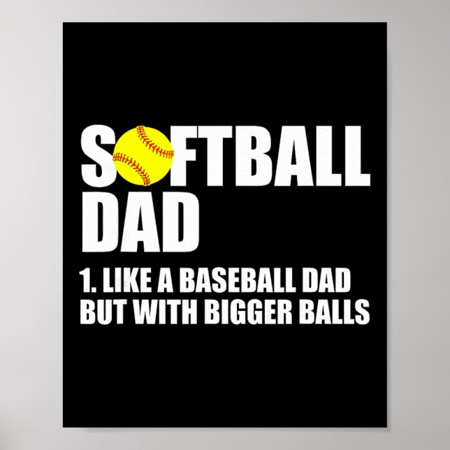 Softll Dad Definition Funny  Poster (Front)