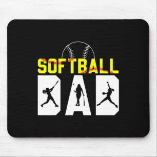Softll Dad Father&#; s Day American Softll Player Mouse Mat