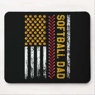 Softll Dad Father's Day American Flag Dad Softll L Mouse Mat