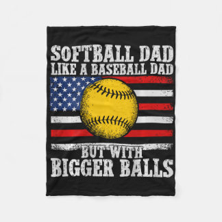 Softll Dad Like A Sell Dad But With Bigger Retro Fleece Blanket