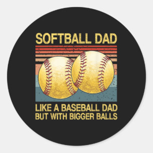 Softll Dad Like Sell Dad Funny Dad Fathers Day Men Classic Round Sticker