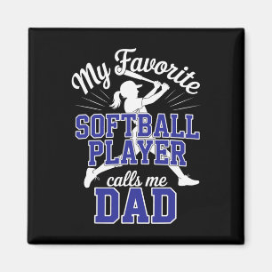 Softll Dad My Favorite Softll Daughter Daddy Navy Magnet