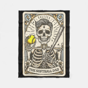 Softll Dad Tarot Card Skeleton Halloween Sport Lov Fleece Blanket