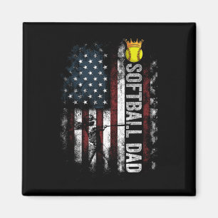 Softll Dad Us Flag Gifts For Dad Men Patriotic Fat Magnet