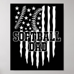 Softll Dad Us Flag Gifts For Dad Men Patriotic Poster