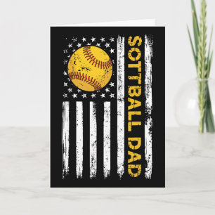 Softll Dad Usa American Flag Patriotic Dad Father' Card