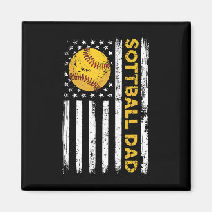 Softll Dad Usa American Flag Patriotic Dad Father' Magnet