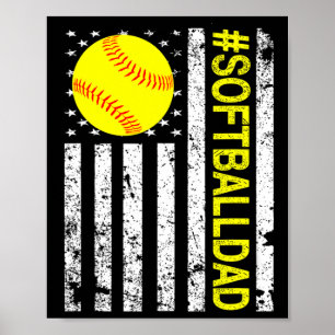 Softll Dad - Usa American Flag Softll Poster