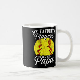 Softll Dads My Favorite Softll Player Calls Me Pap Coffee Mug