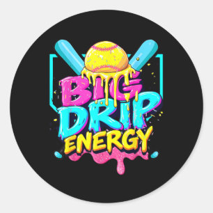 Softll Drip For Girls Ice Cream Drip Youth Girls S Classic Round Sticker
