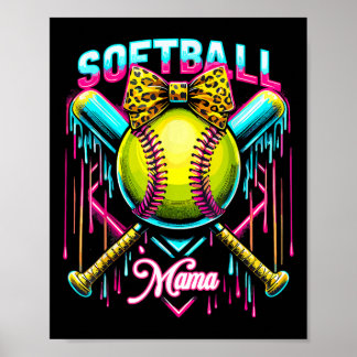 Softll Drip Girls Ice Cream Drip Youth Softll Mama Poster