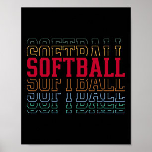 Softll Funny Layered Text Team Player Coach Youth Poster