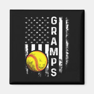 Softll Gramps American Flag Vintage Christmas Xmas Magnet