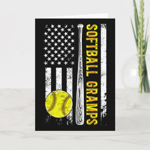 Softll Gramps Of A Softll Player Gramps Us Flag Card