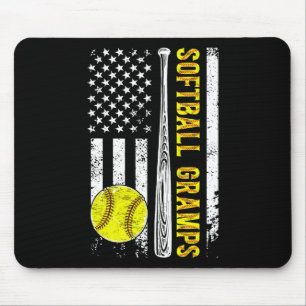 Softll Gramps Of A Softll Player Gramps Us Flag Mouse Mat