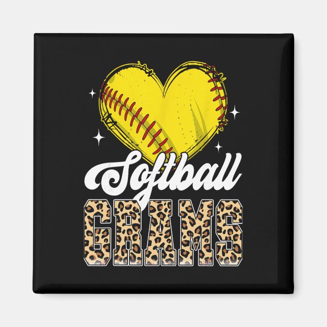 Softll Grams Heart Leopard Softll Player Lover  Magnet (Front)
