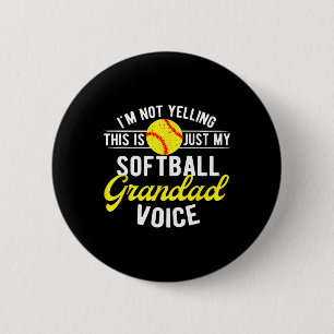 Softll Grandad Voice Grandad Of A Softll Player Gr 6 Cm Round Badge