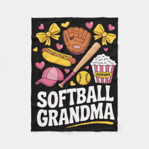 Softll Grandma Coquette Bow Softll Player Mother's Fleece Blanket