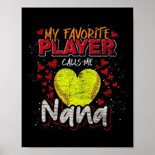 Softll Grandma My Favorite Player Calls Me Nana So Poster