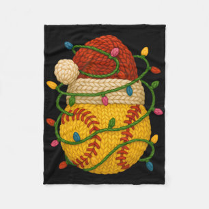 Softll Ll Santa Hat Christmas Softll Xmas Lights Fleece Blanket