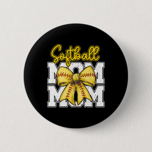 Softll Mum Coquette Bow Sport Mama Mothers Day 6 Cm Round Badge