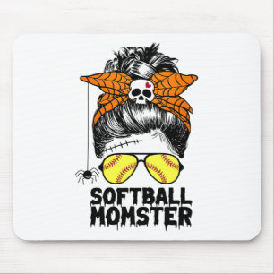 Softll Mum Life Messy Bun Halloween Women Softll M Mouse Mat