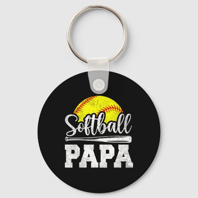 Softll Papa Softll Player Game Day Father&# s Day Key Ring (Front)