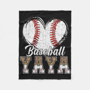 Softll Sell Yaya Heart Leopard Print Mother's Day Fleece Blanket