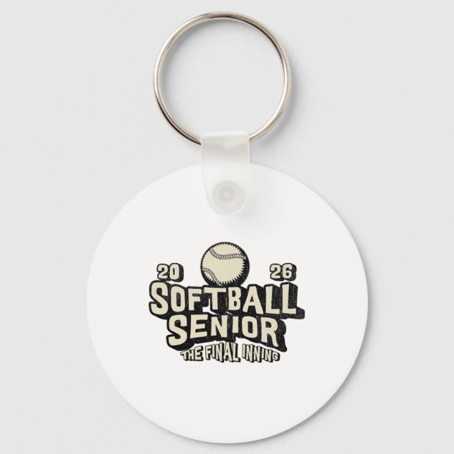 Softll Senior 2026 The Final Inning  Key Ring (Front)