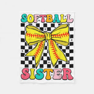 Softll Sister Coquette Bow Softll Sister Game Day Fleece Blanket