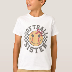 Softll Sister Coquette Bow Softll Sister Game Day T-Shirt