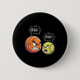 Softll Sketll Girl Women Daughter She Love Me More 6 Cm Round Badge