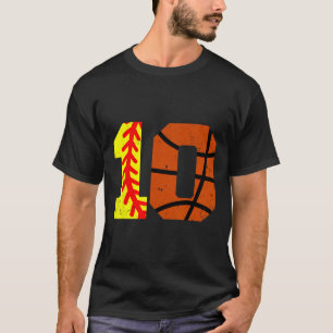Softll Sketll Number 10 Jersey Funny 10th Birthday T-Shirt