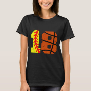 Softll Sketll Number 18 Jersey Funny 18th Birthday T-Shirt