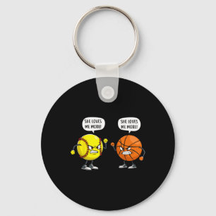 Softll Sketll She Loves Me More Women Key Ring