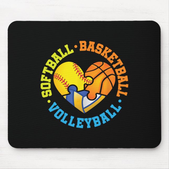 Softll Sketll Volleyll  Mouse Mat (Front)