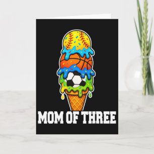 Softll Soccer Sketll Mom Ice Cream Summer Game Day Card