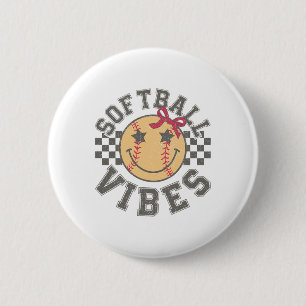 Softll Vibes Coquette Softll Game Day Girls Women 6 Cm Round Badge